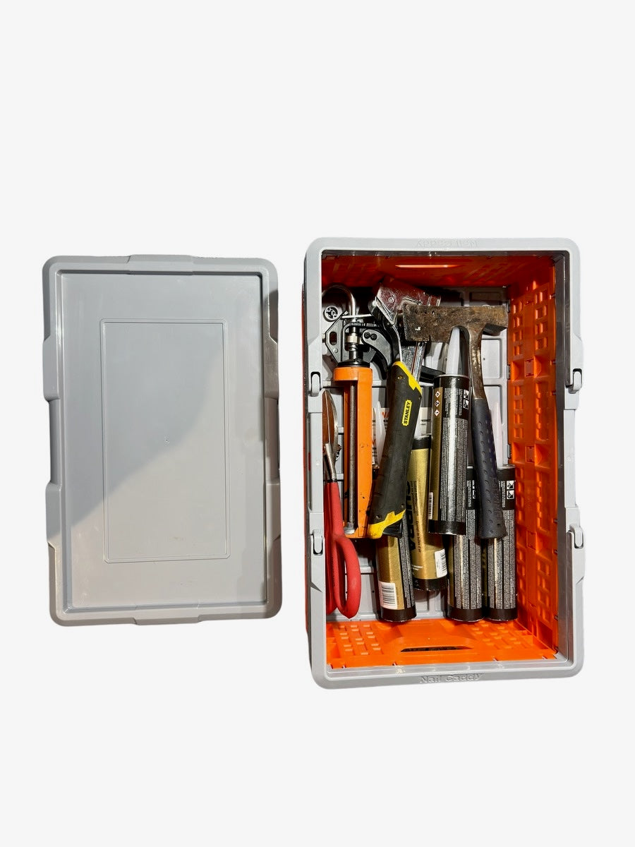 Nail Caddy (Complete) includes cover, non-slip base and pins to secure non-slip base AND THE PADDED STRAP.